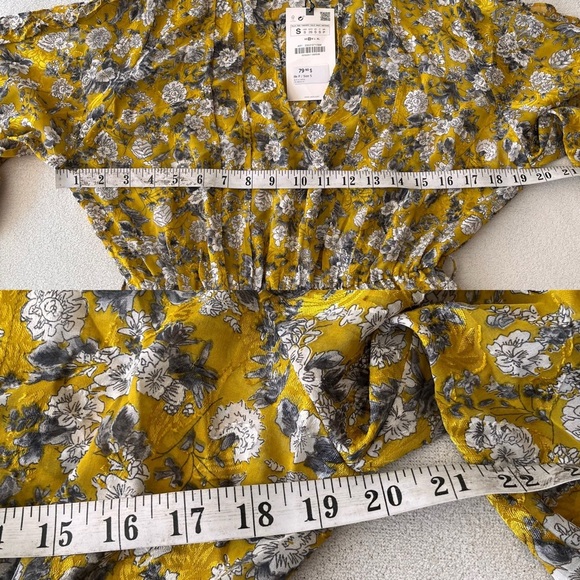 NWT ZARA Floral Print Chiffon Boho Midi Dress S - Picture 10 of 14